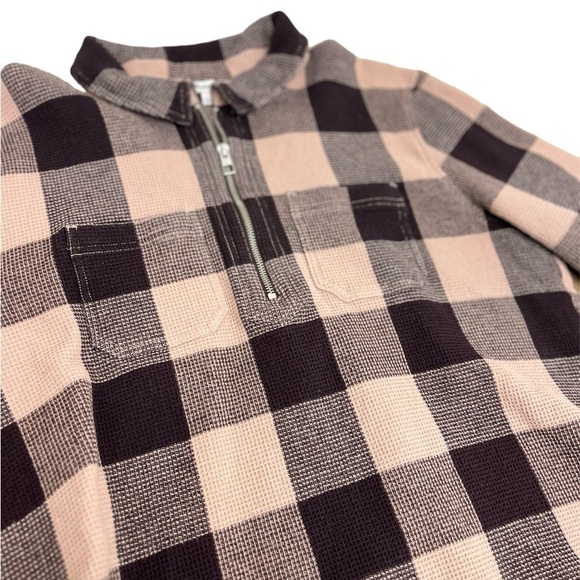 MADEWELL Waffle Knit Thick Cotton Half Zip Collared Pullover Sweater - Large - Picture 2 of 9